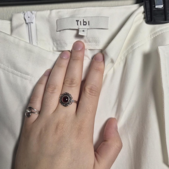 Tibi Asymmetrical Draped Cotton Blend Lagenlook Utility Skirt US 4 - Picture 4 of 6